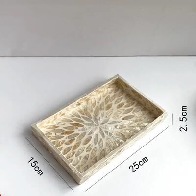 Inspire Daily Merch Colorful Storage Container, Rectangular Shell Tray, Decorative Storage Board 4