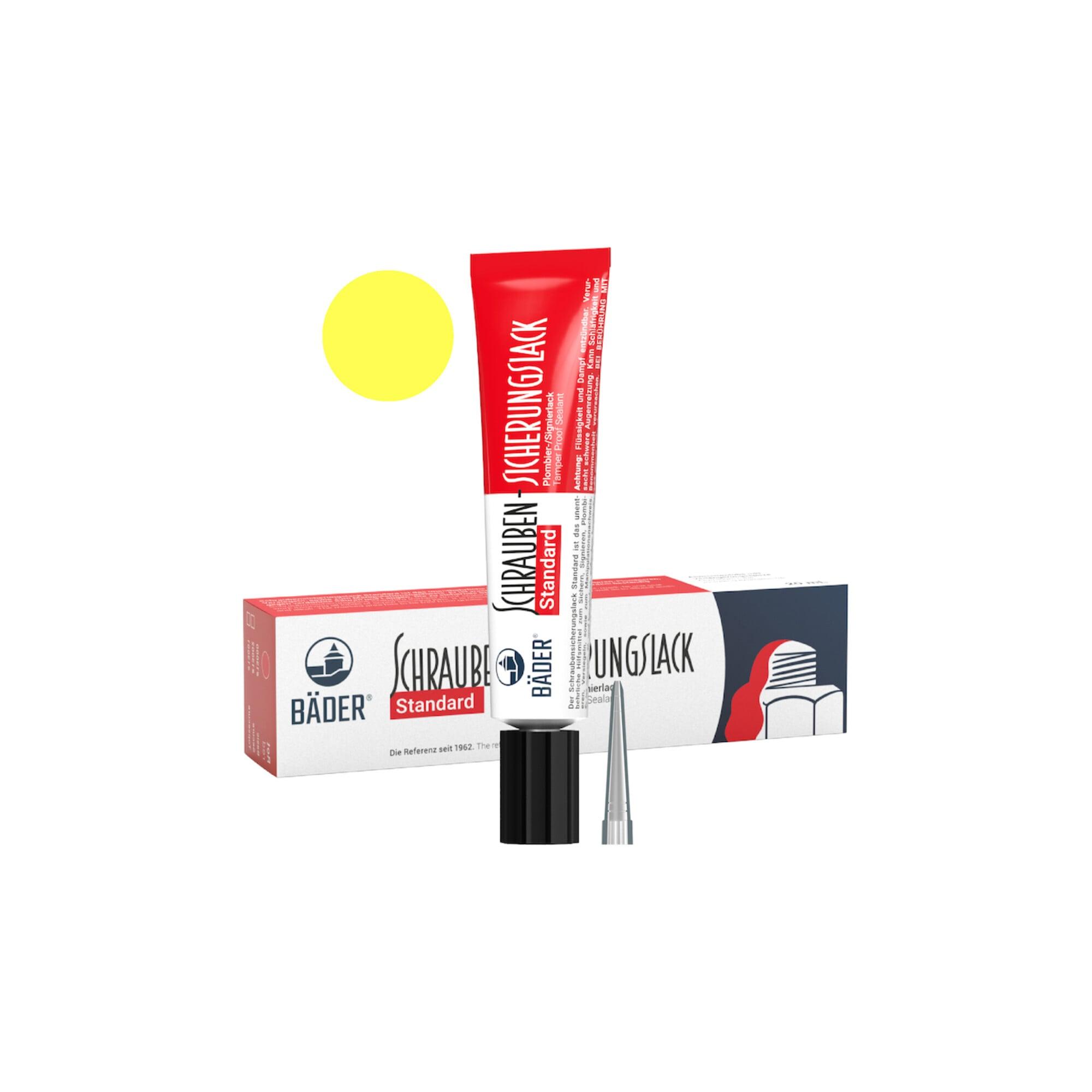 Bäder Schraubensicherungslack Standard 20 ml Tube gelb ; baeder (12000)