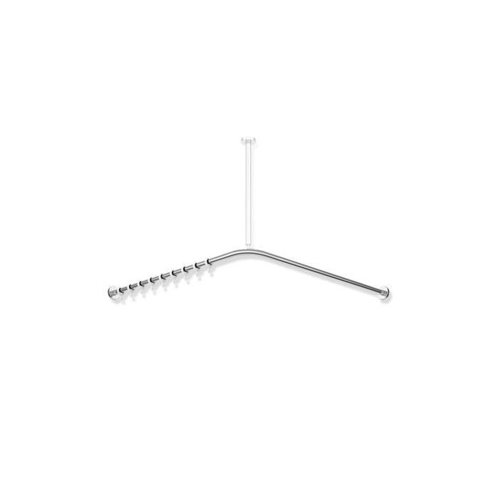Hewi System 900 Vorhangstange 900.34.10040 787 x 787 mm, 16 Vorhangringe, Edelstahl verchromt
