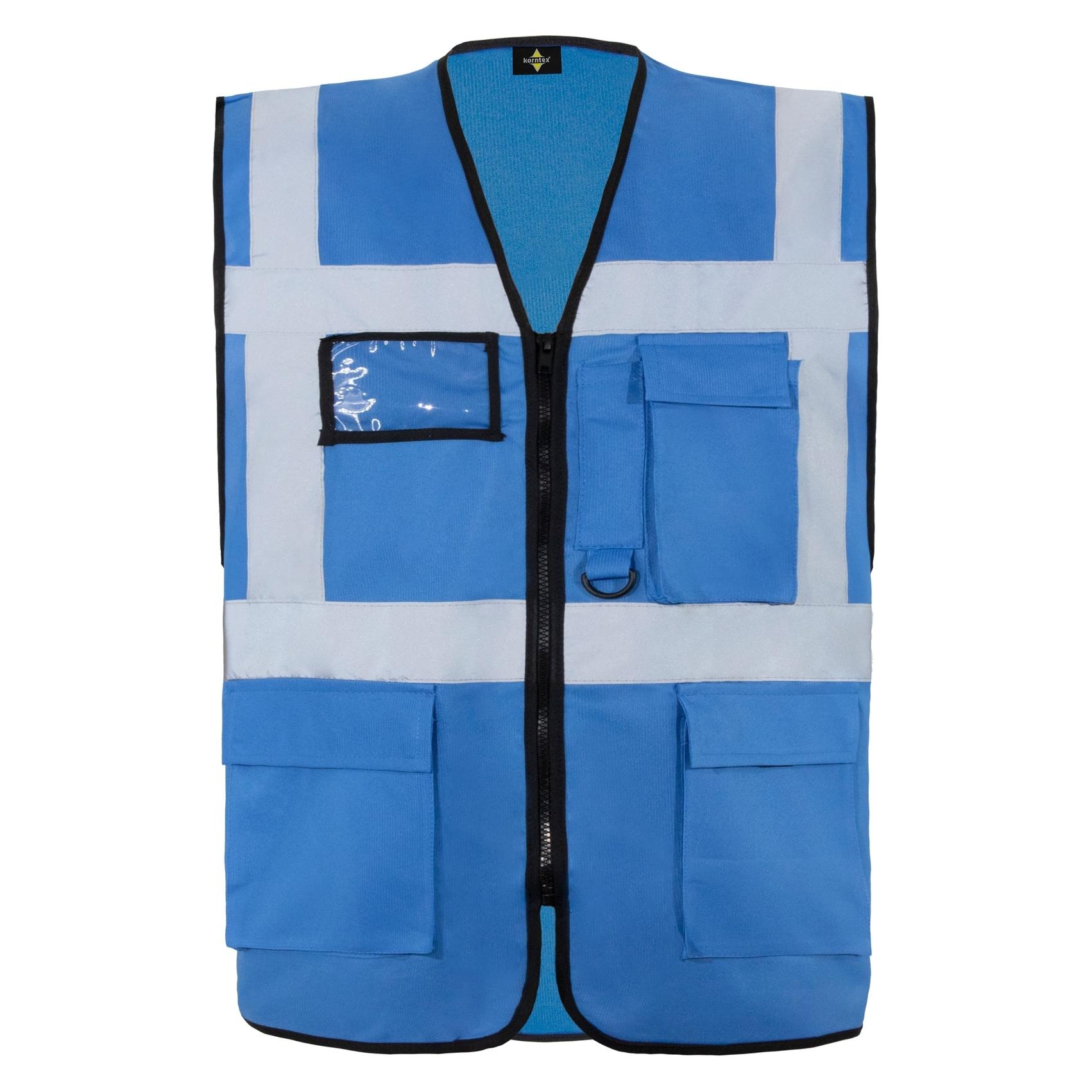 Korntex Warnweste Multifunktional Hamburg Blau mit 360° Sicherheit 4XL EN ISO 17353 KXCMF (4XL) (KXCMFB4XL)