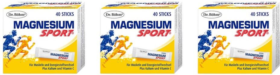 Dr. Böhm Magnesium Sport Sticks 3x40stk