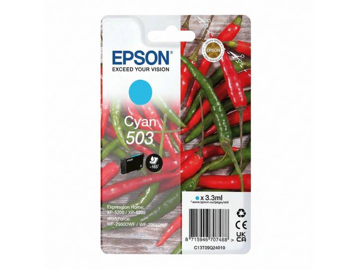 Epson 503 inktcartridge, 1 stuk, origineel, standaardcapaciteit, blauw