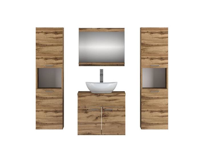 BADEZIMMERSCHRANK LUMIRE LOFT IV Wotan Eiche mit Spiegel