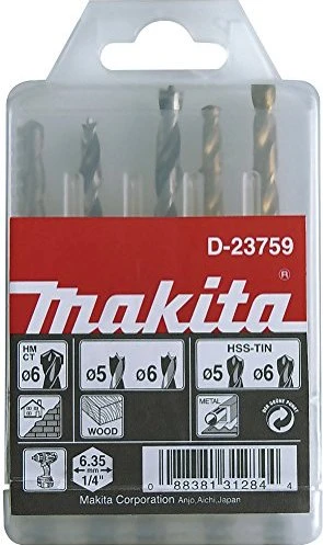 Makita Bohrer-Satz 1/4", 5-teilig