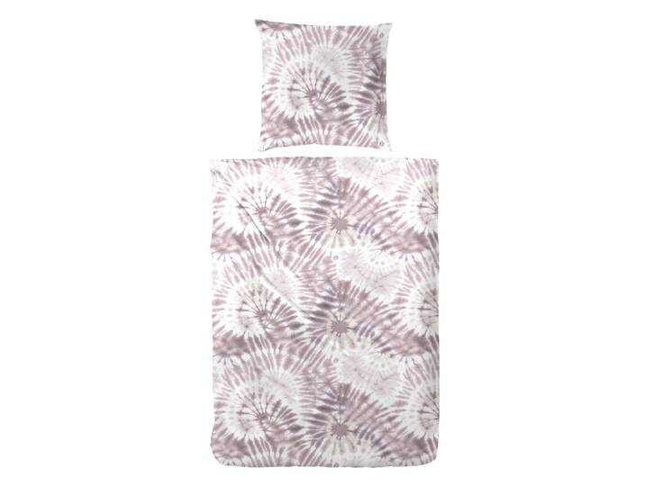 Bettwäsche PRIMERA Primera Renforce-Bettwäsche Swirl , lila, B/L: 135cm x 200cm, 1 Stk., 1 Stk., Renforcé, B/L: 80cm x 80cm, 2 Stk., Renforcé, Obermaterial: 100% Baumwolle, Bettwäsche, Bettwäsche, in einem lebhaften Batik-Look