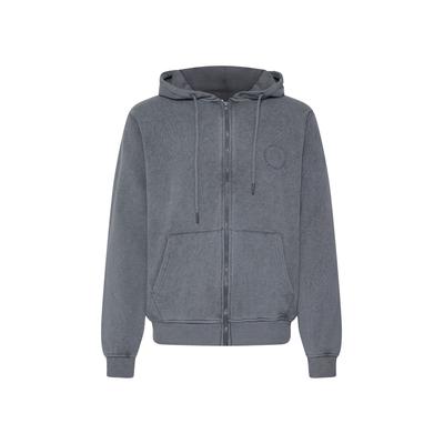 Kapuzensweatjacke BLEND "Kapuzensweatjacke BHFactor", Herren, Gr. XL, grau (iron gate), Obermaterial: 100% Baumwolle CO., Sweatjacken