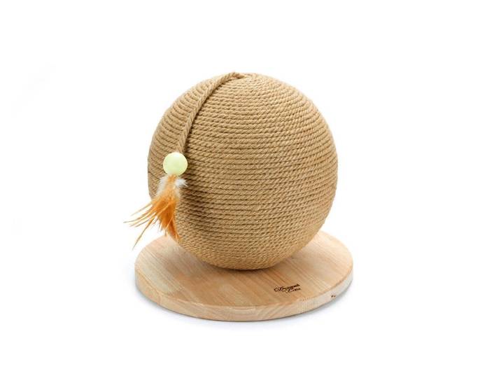 Kratzkugel DESIGNED BY LOTTE Designed by Lotte Holz Kratzball Balty , braun, Holz, Sisal, Kratzbretter, Kratzkugel