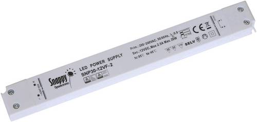 Dehner Elektronik SNP30-12VF-2 LED-Trafo Konstantspannung 30W 0 - 2.5A 12 V/DC nicht dimmbar, Montage auf entflammbare
