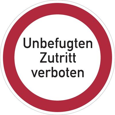 Verbotsschild, Unbefugten Zutritt verboten - praxisbewährt - 400x1.5 mm Kunststoff