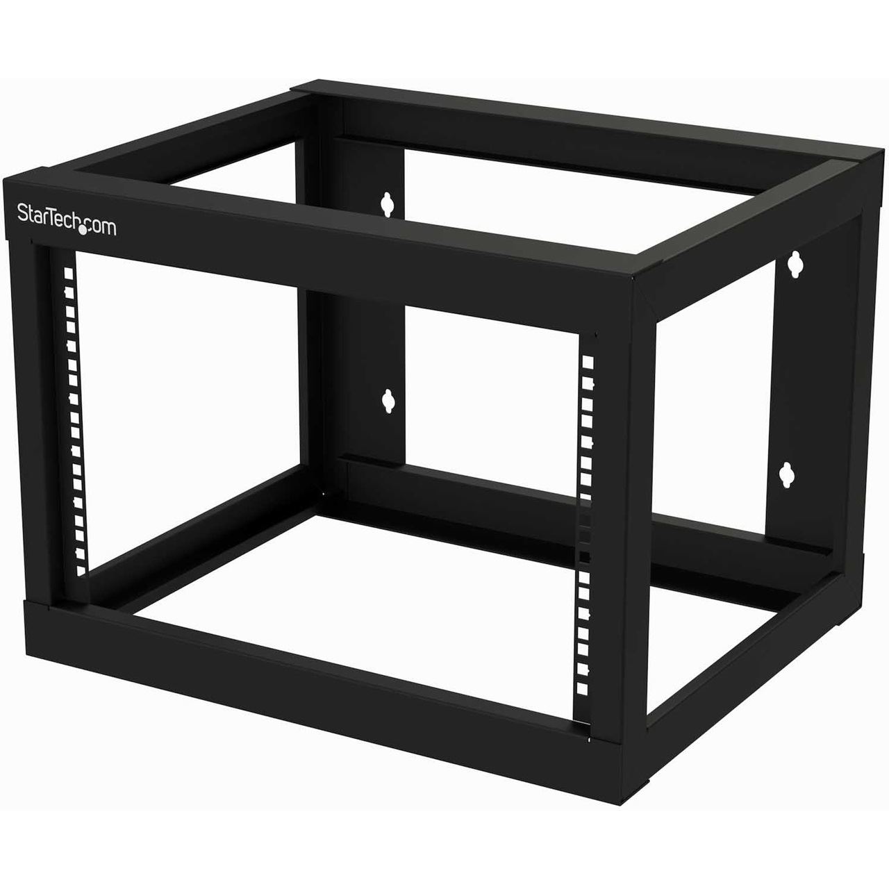 Startech RK619WALLO Wandgehäuse (4 Pfosten, Offen, 18 Zoll tief, Stahl , schwarz, EIA 310, 80 kg)