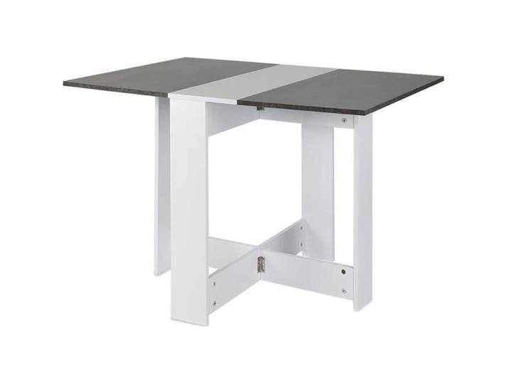 (103*76*73.4cm) - LAIZERE - Table à manger pliante - Blanc - Style Nordique