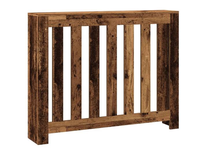 vidaXL Habillage de radiateur aspect vieux bois 104x20x82 cm Matériau bois