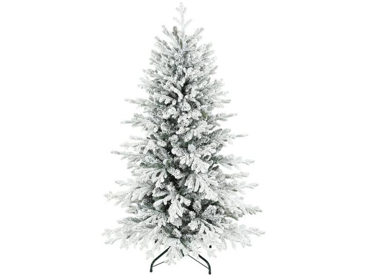 Homcom Künstlicher-Weihnachtsbaum, 150cm Christbaum mit Schnee, 1162 Zweigen Grün, Kunststoff, 150 cm, Dekoration, Weihnachtsdekoration, Christbaum & Zubehör