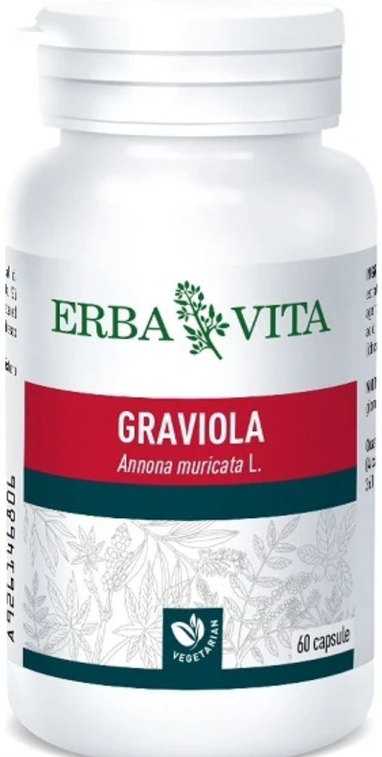 Erba Vita Graviola 60CPS, Integratore Alimentare Graviola, Benessere e Salute