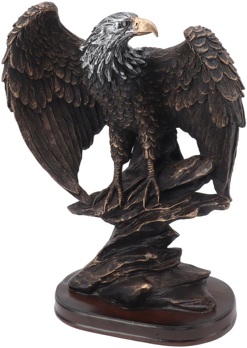 Solidchoice Decoratief Adelaar Beeldje van Resin, 24,5 cm