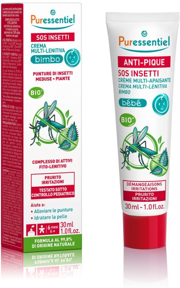 PURESSENTIEL ITALIA Srl Puressentiel SOS Insetti Crema Multi-Lenitiva Bimbo 30ml – Sollievo Naturale e Idratazione