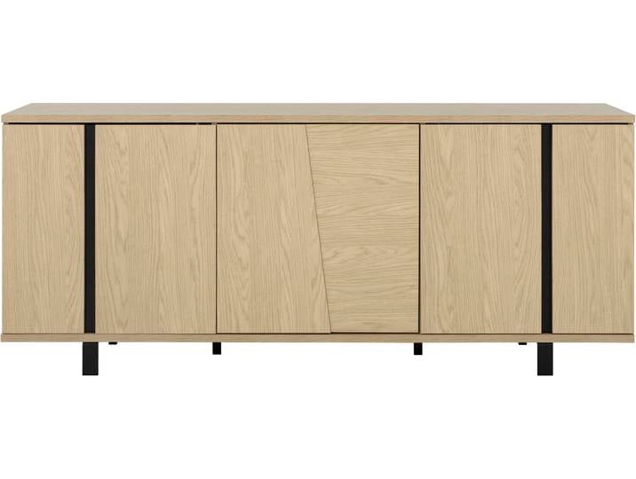 Sideboard GAMI SOLENA , beige (eiche rookwood nachbildung), B:181cm H:75cm T:45cm, Holzwerkstoff, Sideboards, Sideboard, Sideboard 3 Türen