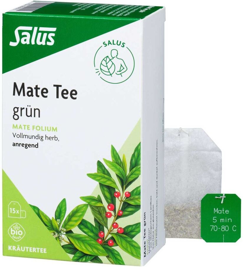 Mate Tee grün Kräutertee Mate folium bio Salus 15stk