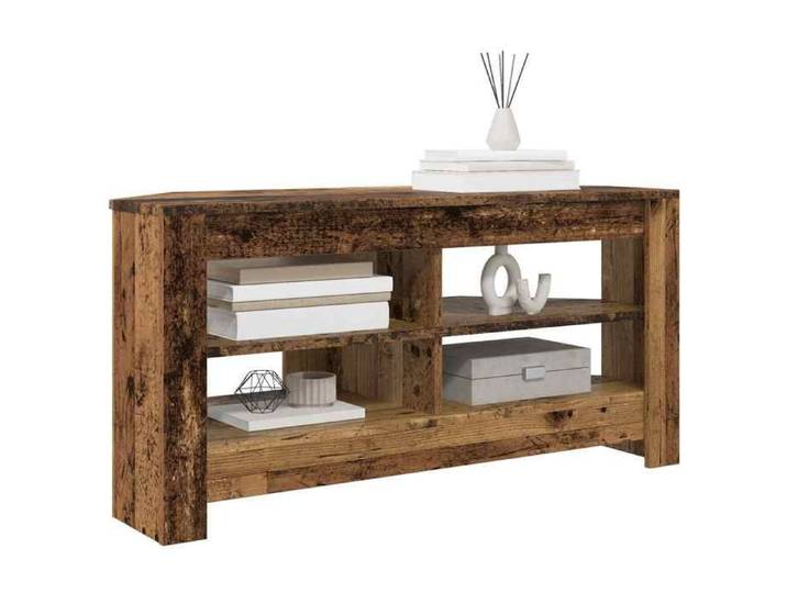 Stable&Durable - Marron - Meuble TV d'Angle - Bois Ancien 102x40 5x45 cm - Table de Télévision HS961384080
