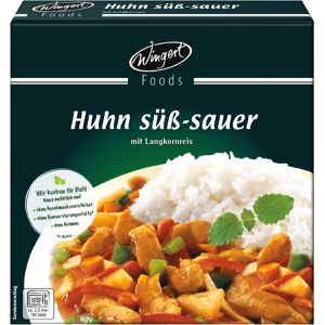 Wingert-Foods Fertiggericht Huhn süß sauer, mit Reis, 375 g