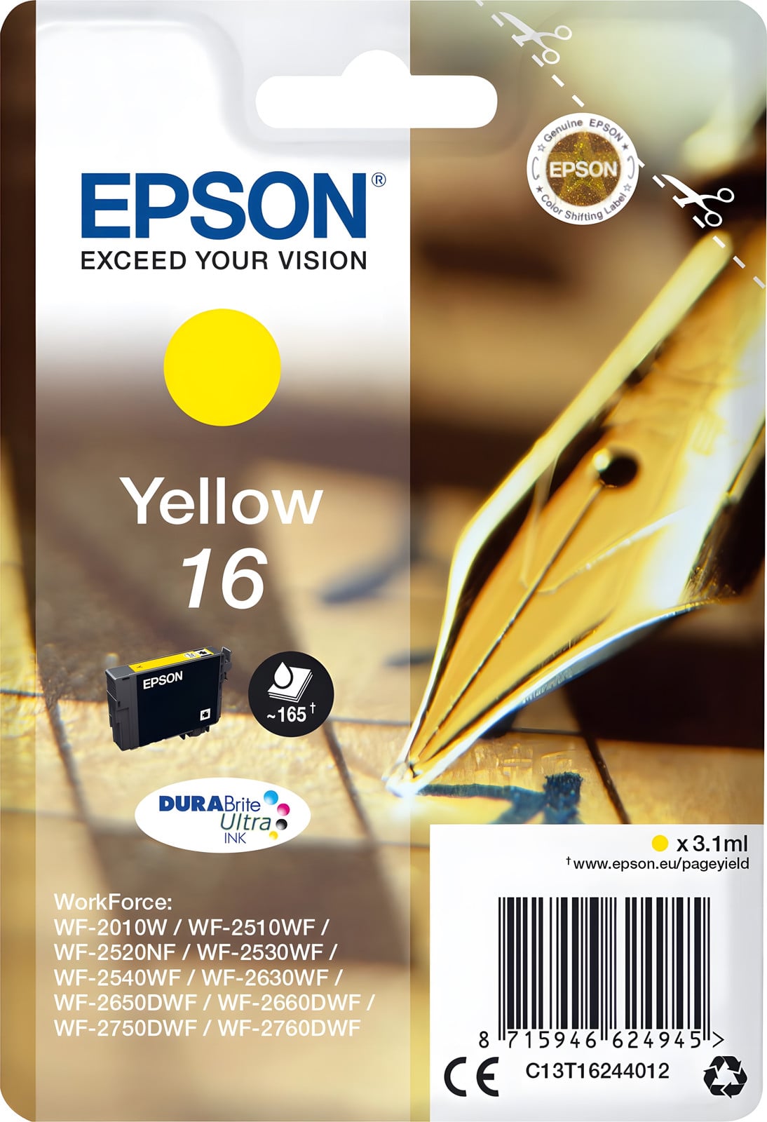 Epson C13T16244012 Origineel Inktpatroon Geel