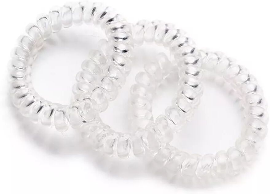 Trisa Haarschmuck - Twister Haargummi, Twister Elastic, 5 Cm, 3 Stk., 3 Stück, Transparent