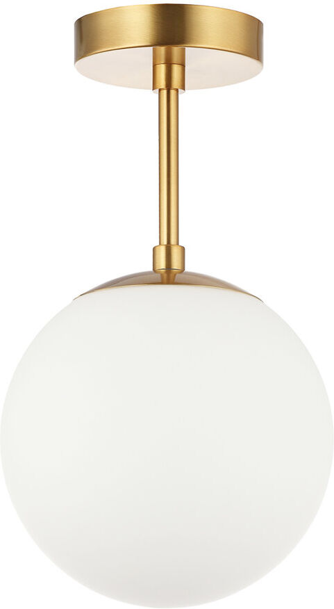 Fairmont Park Bruning Traditional Glass Globe IP44 Bathroom Ceiling Light Fixture Gold