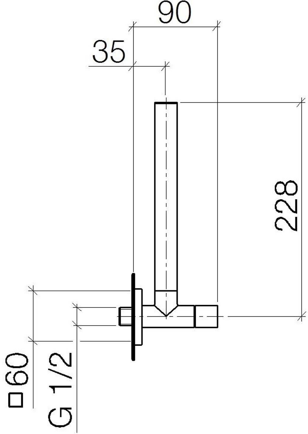 Dornbracht Eckventil, Badarmaturen, 22901782-06, platin gebürstet - platin gebürstet