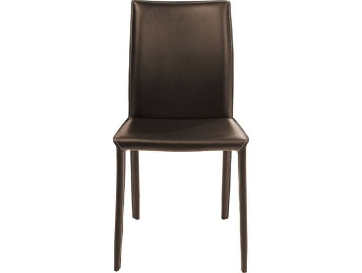 Chaise en cuir marron