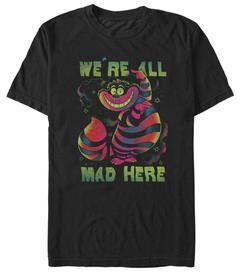 Men's Big & Tall Cheshire Rainbow Tee by Disney in Black (Size 3XL)