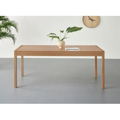Esstisch HOME AFFAIRE "Prenzlau", beige (natur), B:185cm H:77,5cm T:80cm, Tische, Esstisch, mit Arbeitsplatz und Stauraummöglichkeit, FSC-zertifiziert