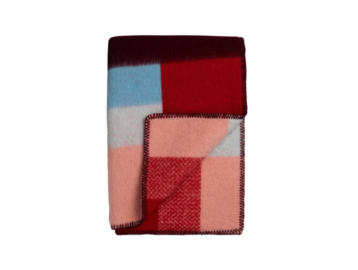 Røros Tweed - Mikkel Wolldecke 200 x 135 cm, rot