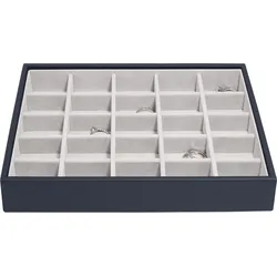 Stackers Pebble Schmuckkästchen classic 25-Fächer marineblau