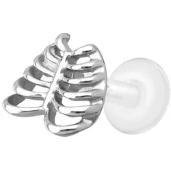 PTFE Labret mit Innengewinde + Titan-Aufsatz SKELETT TORSO