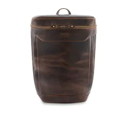 Buckle & Seam Leder Rucksack Siwa - Braun / Blau Koffer24