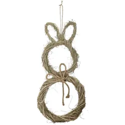 Chic Antique Kaninchen geflochten Wanddeko, Höhe 64, Länge 29, Breite 7 cm