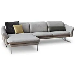 himolla Ecksofa Chieming Leder Grau