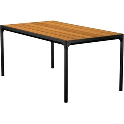 Outdoor Esstisch Four - schwarzes Gestell 160 x 90 cm