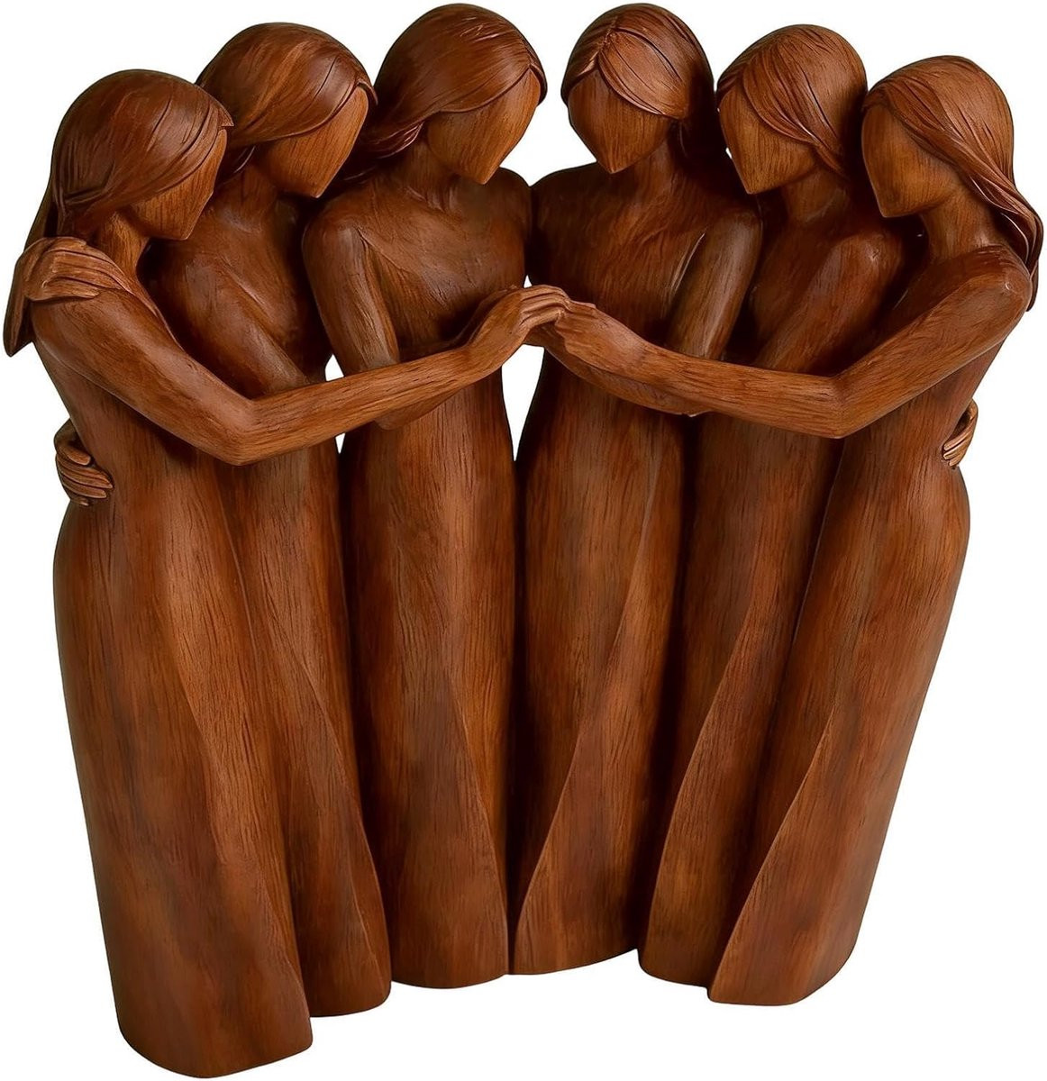 Zuster Beeld Vriendschap Sculptuur Handbeschilderd Ornament Warm B/D/H: 22 x 9 x 22 cm