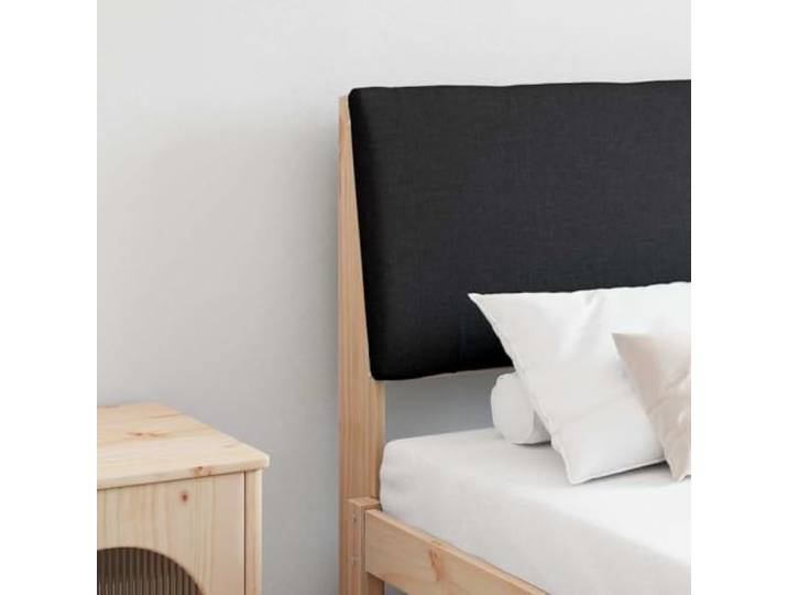 Moderne Polsterkopfteil schwarz 200 cm aus massivem Kiefernholz, rechteckig, mit weichem Schaumstoffkissen und fleckfestem Stoff, sorgt für Komfort und stilvolle Optik