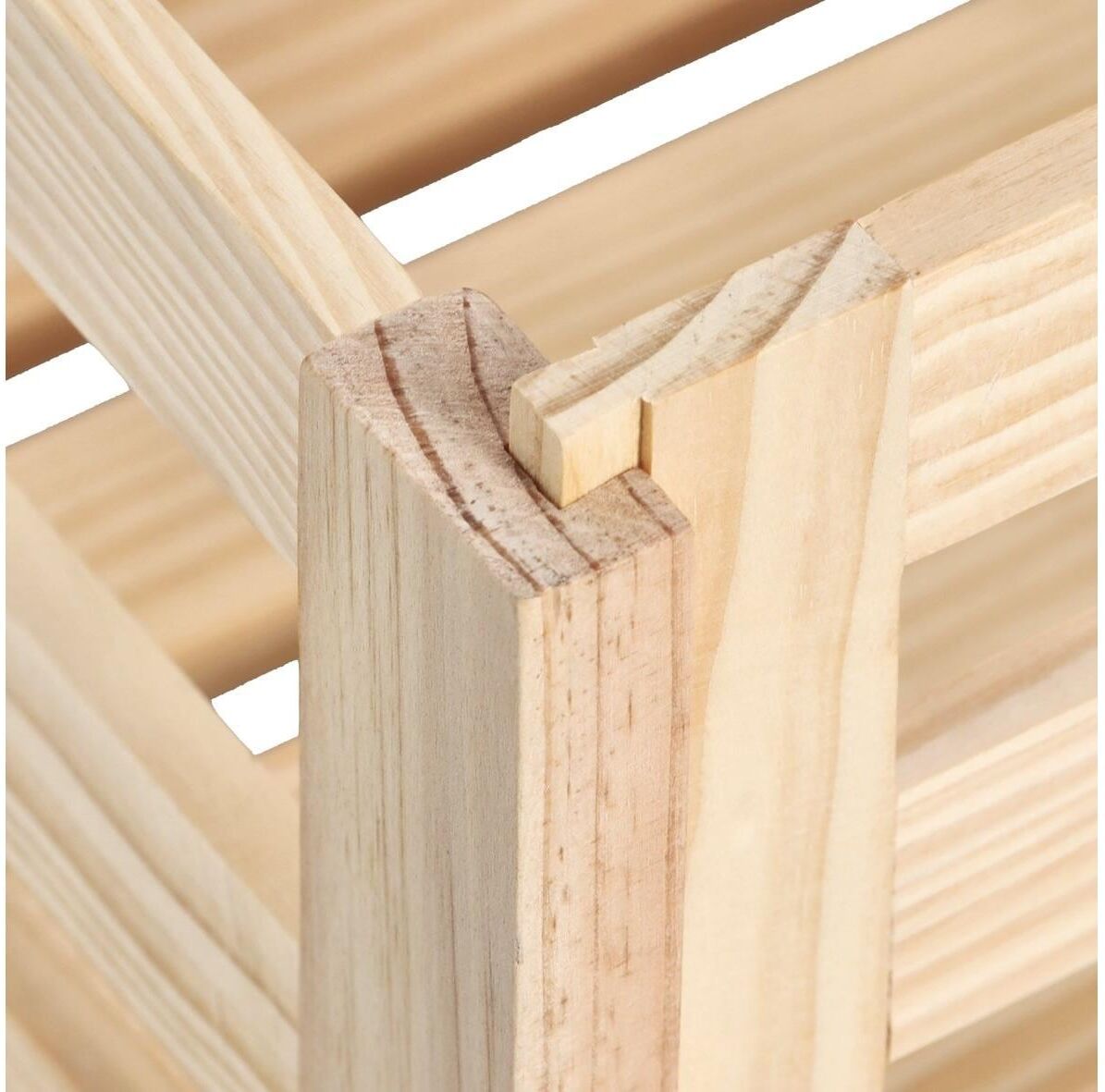 Allzweckkiste ZELLER PRESENT "'Leisten', Kiefer", braun (natur), B:30cm H:24cm T:40cm, Massivholz, Aufbewahrungsboxen, Allzweckkiste, natürliches Holz, vielseitig, Stecksystem natur B/H/T: 30cm x 24cm x 40cm