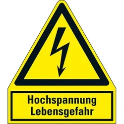 Dreifke® Warn-Kombischild Hochspannung Lebensgefahr, Aluminium, 3 Bohrungen, 240x210mm