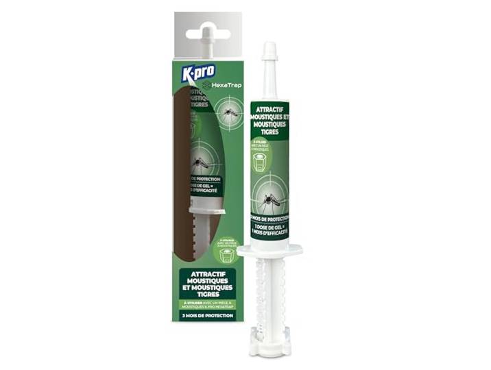 K.PRO Attractif à moustiques\, seringue 30g Compatible piège K.PRO\, jusqu'à 3 mois de protection\, silencieux et sans odeur