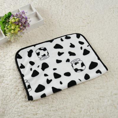 Inspire Select Plush Pet Sleeping Mat Soft Warm Dog & Cat Bed Blanket With Bone, Star, Paw & Avocado Prints cows 31.5 X 39.4 In