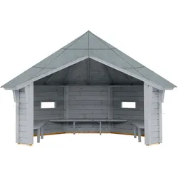 Wolff Finnhaus Wetterschutzhütte / Grillhütte  naturbelassen Ohne Grillanlage