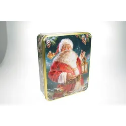 Keksdose Santa 26 x 20,2 cm Alu, Eisen, Stahl & Metall Grün