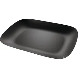 Double Tablett rechteckig schwarz