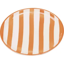 Lido Righe Frühstücksteller gestreift, 21 cm, ziegelrot