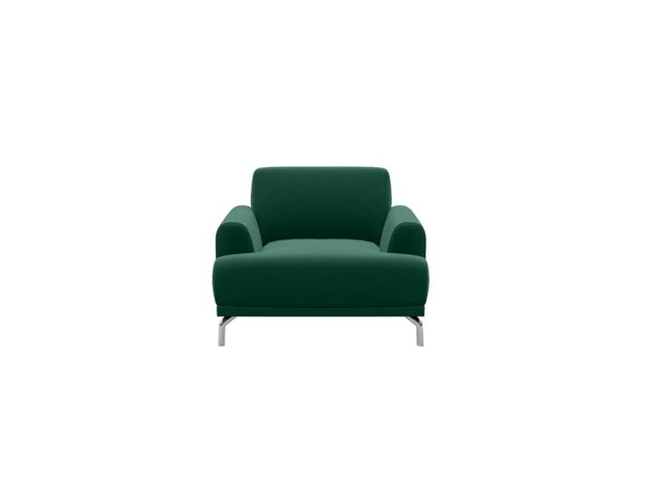 Fauteuil en polyester vert foncé