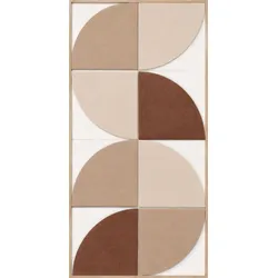 EUROART Wandbild 60 x 120 cm Abstract Minimal I Naturfaser Braun